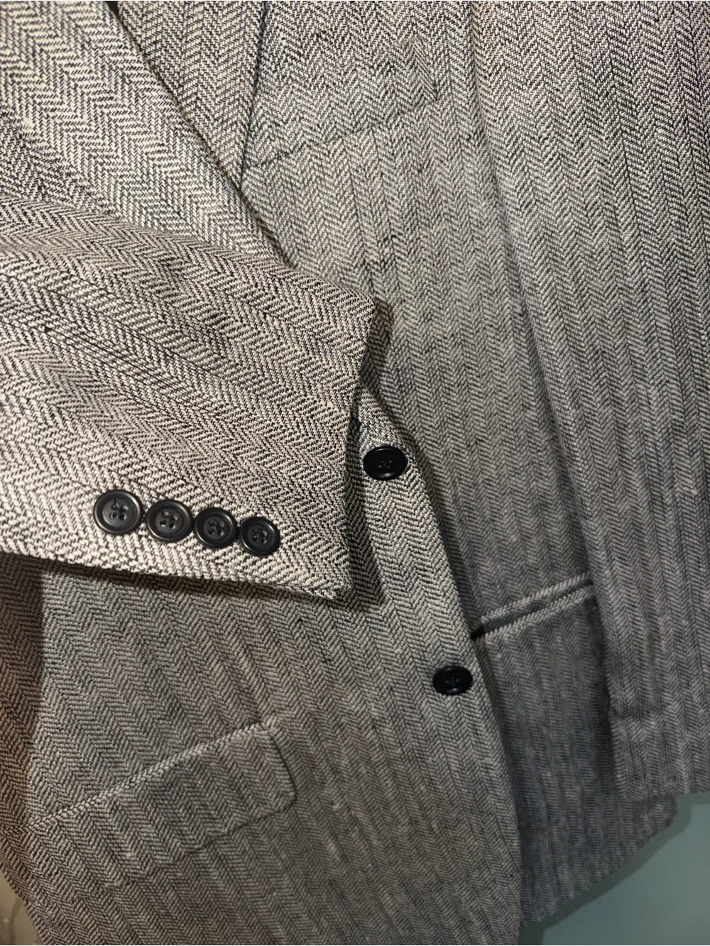 Jos. A. Bank Gray Herringbone Sport Coat